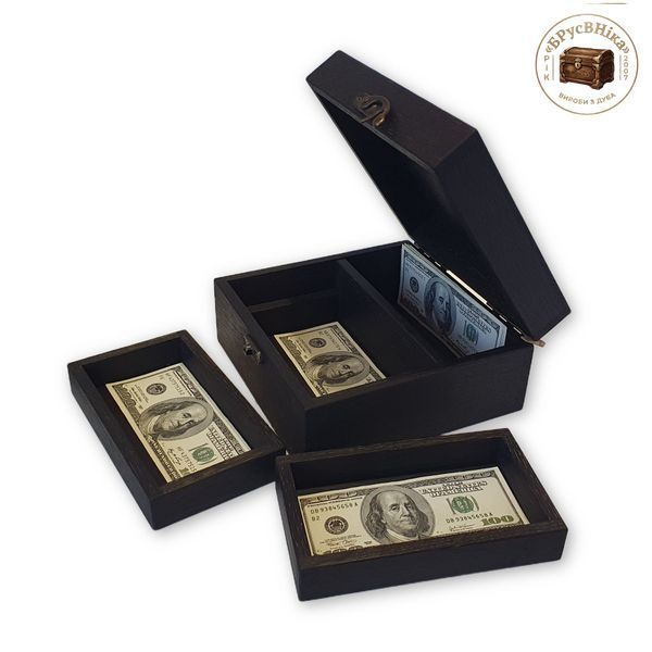 Купюрниця 3-х рівнева з відділом збільшена 20х20х10.3 см. 1414.49.55.Ст фото
