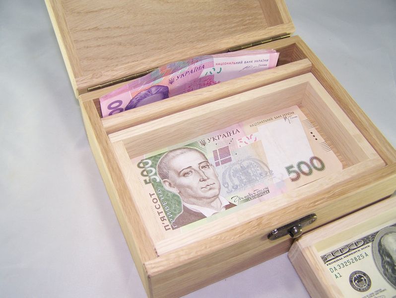 Заготівля-купюрниця 3-рівнева з відділом 20х15.7х9.7 см. 1412 фото