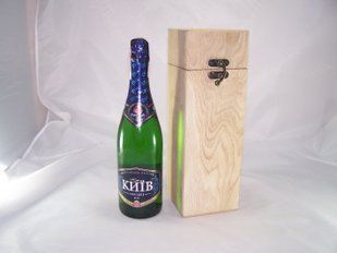 Заготівля-футляр "Винний одинарний "Стійка" 11х11х34.5 см. 1845 фото